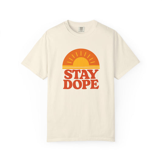 Stay Dope Tee – Retro Sunrise Shirt